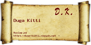 Duga Kitti névjegykártya